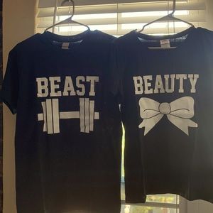 Beast and the Beauty Tshirt, Matching Couple Tshirts, Beauty and the Beast Shirt